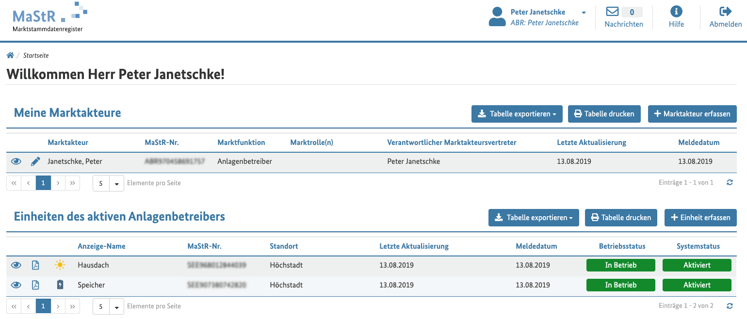 Das MaStR der BNetzA Das MaStR der BNetzA