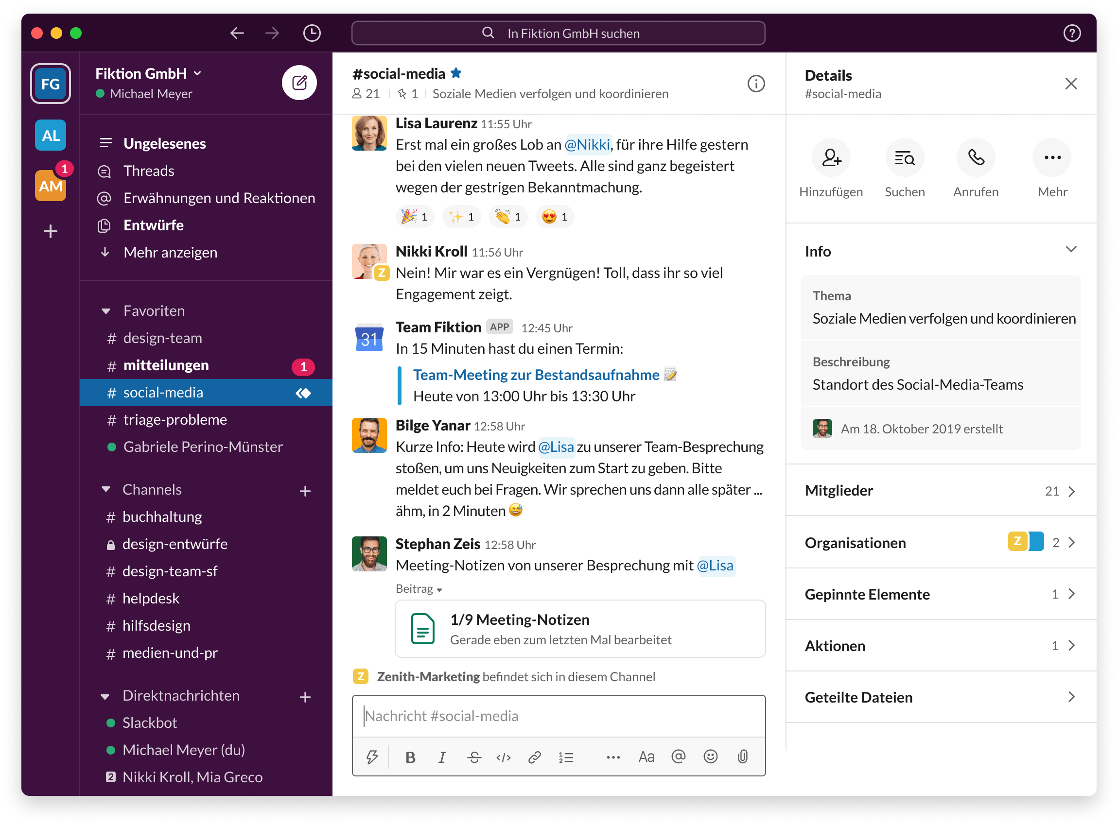 Business-Chat-Client Slack Business-Chat mit Slack