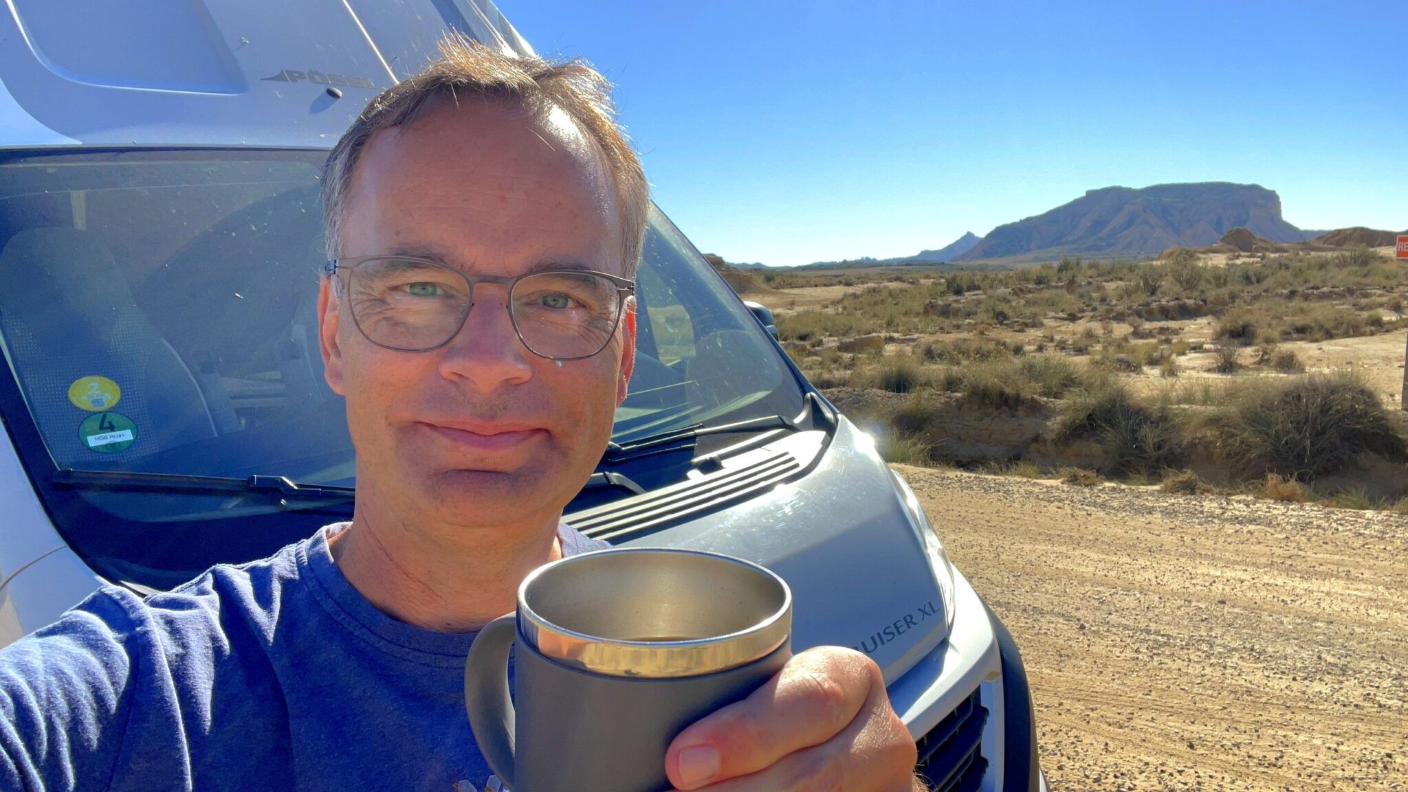 Kaffeepause in der Wüste.